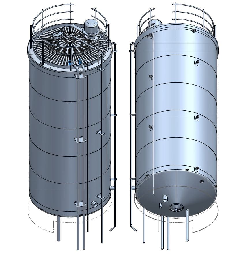 CIP tanks worden veel gebruikt in de voedingsmiddelen, drank en farmaceutische industrieën waar hygiëne een grote rol speelt.
