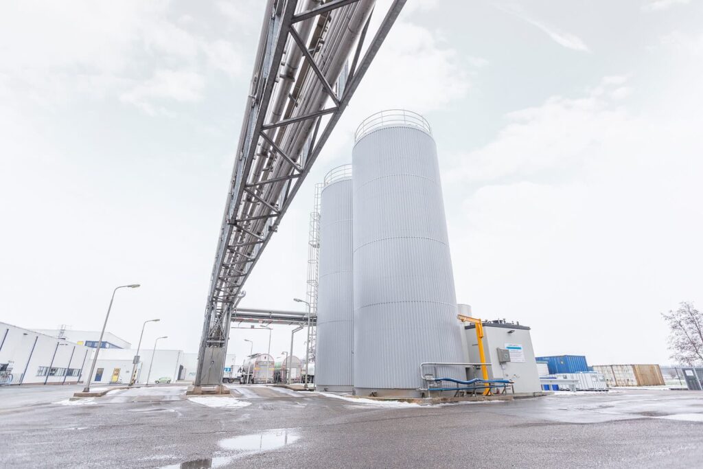 Rostfri gräddtank med CIP-system för automatisk rengöring