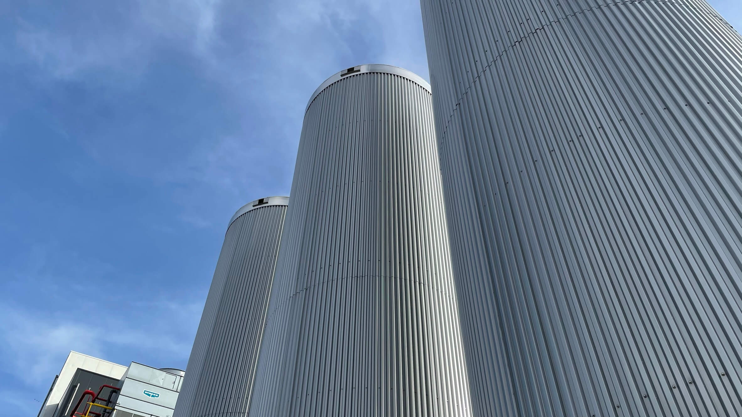 Three 100m3 water storage tanks
