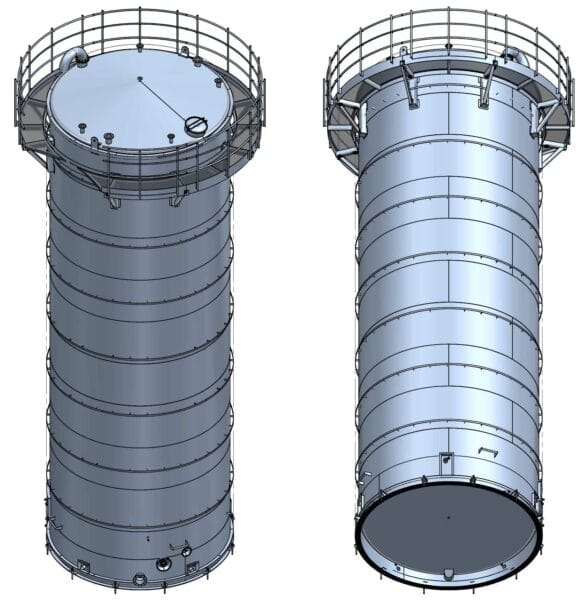 Drawing stainless steel tank