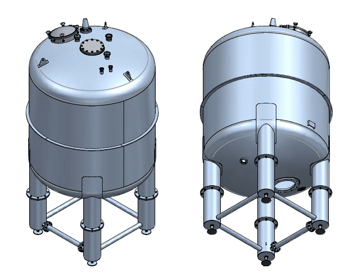 Zeichnung - Edelstahl-Lagertanks