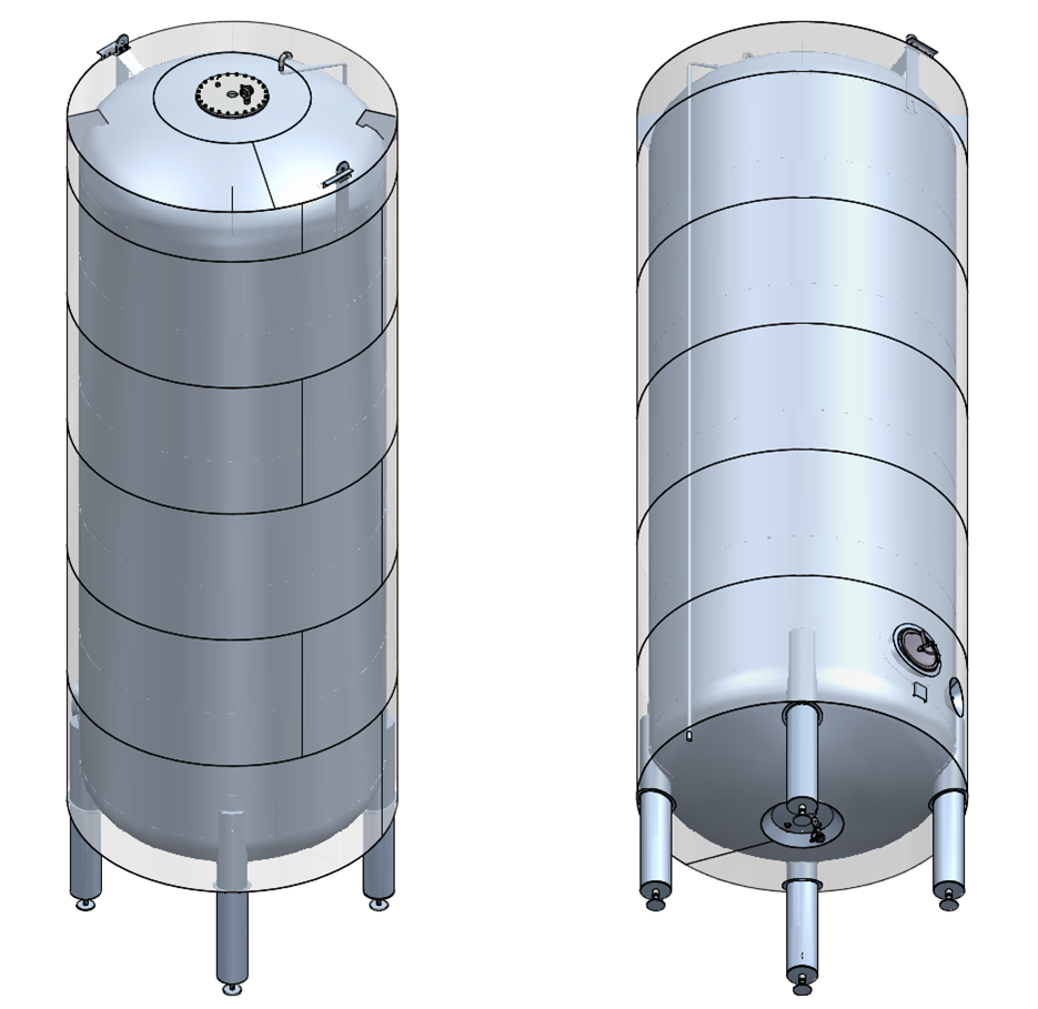 Bier opslagtanks (schets)