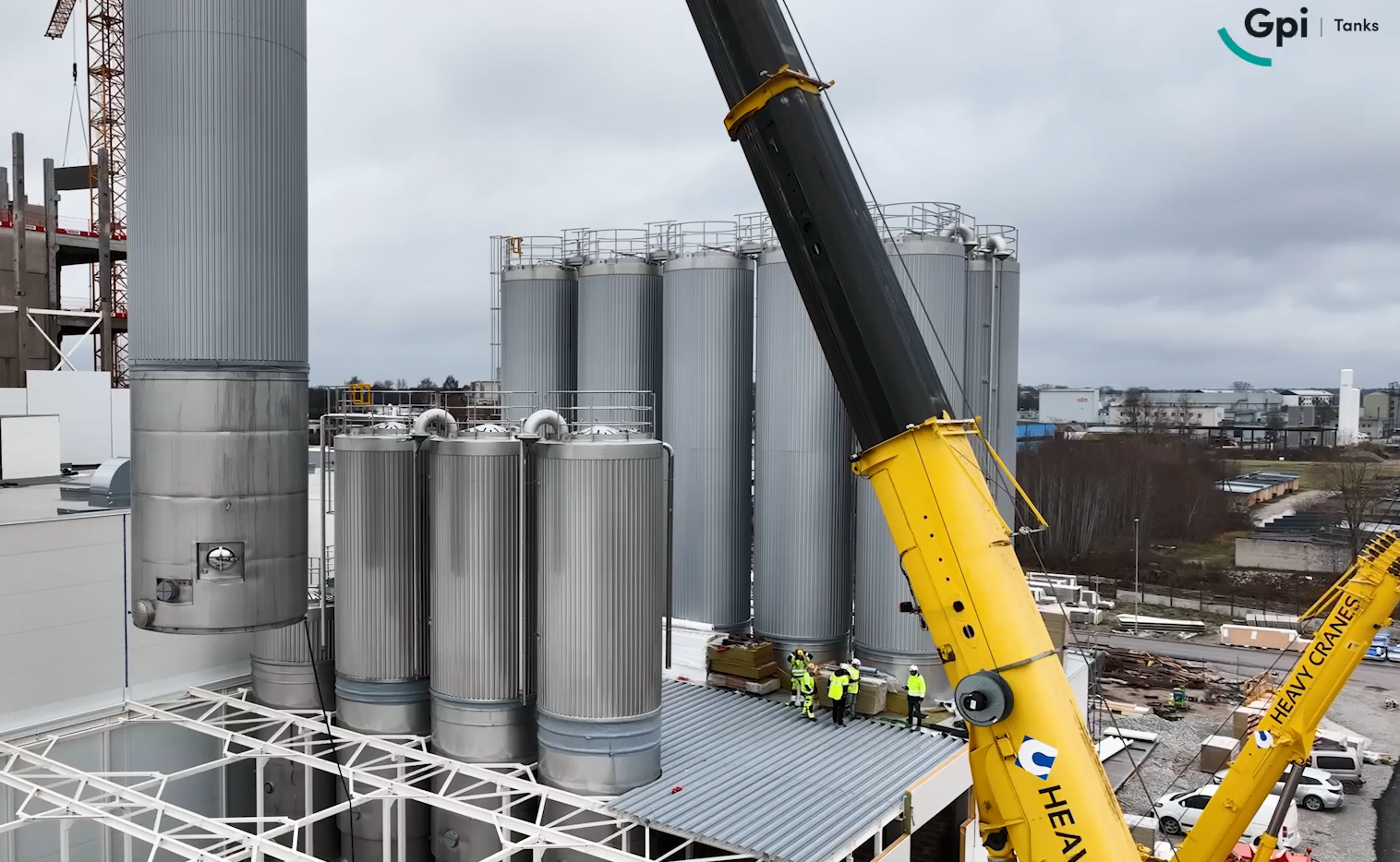 36 stainless steel tanks for large dairy company Epiim in Estonia