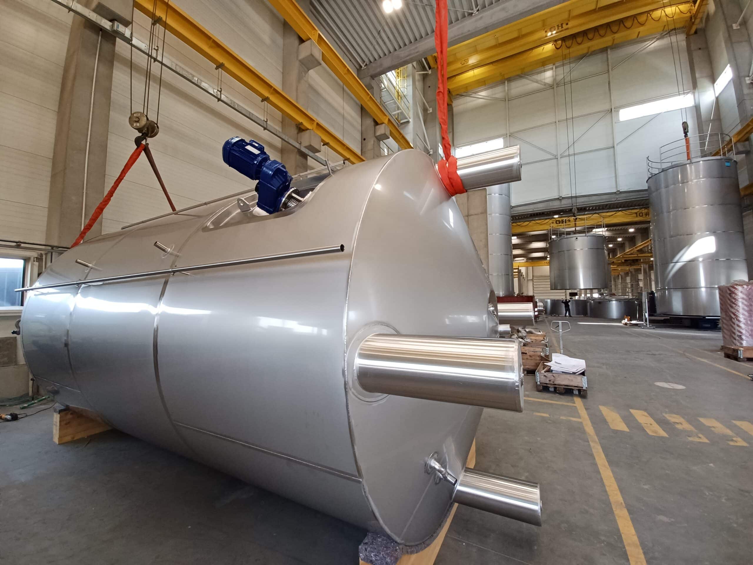 Edelstahltank zur Verarbeitung frischer Eier
